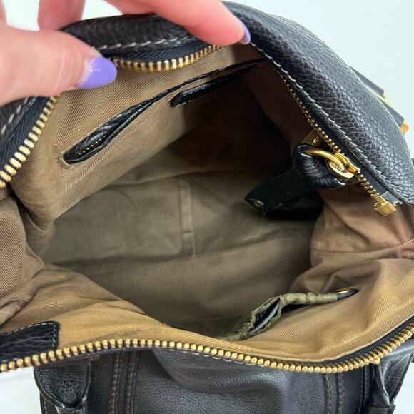 CHLOE Marcie Bag in Black Grained Leather Large Shoulder Handles Crossbody Strap - Picture 13 of 15